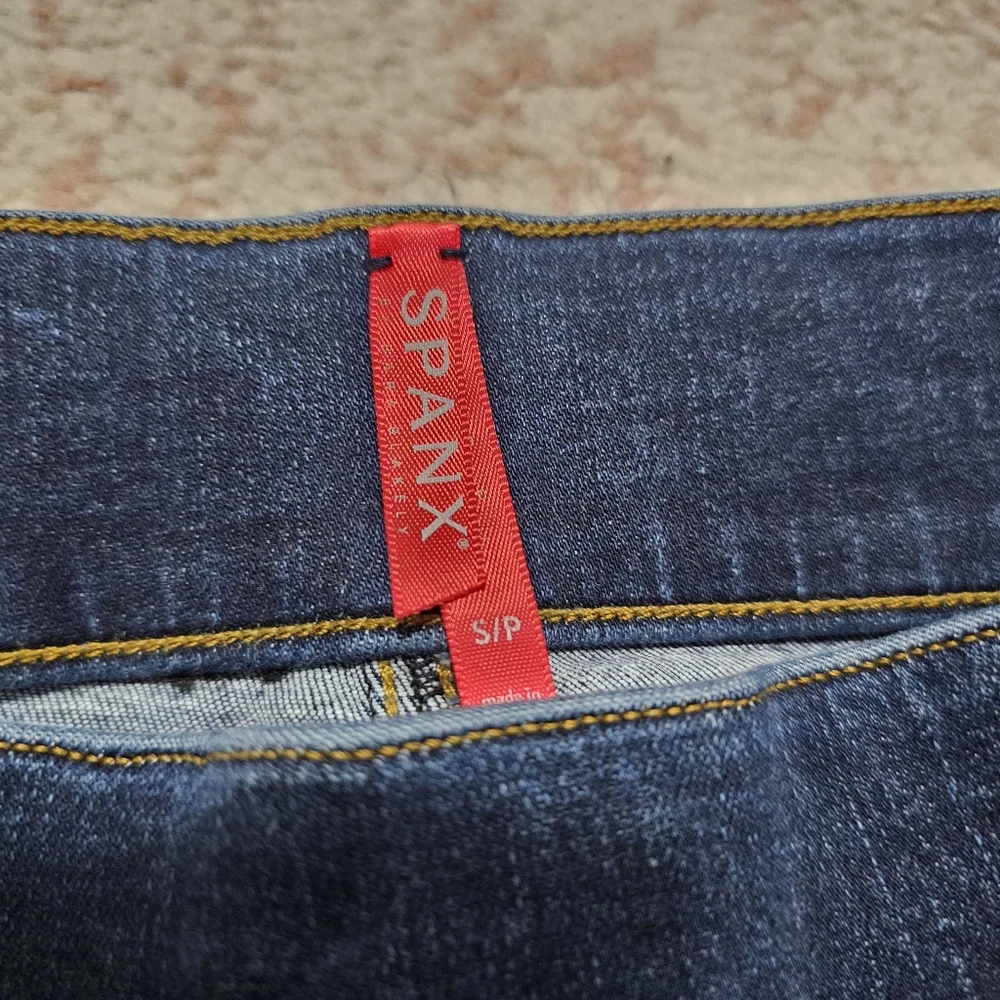 SPANX Blue Skinny Jeans Sleek Fit